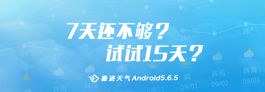 墨迹天气 Android 5.6.5版正式发布！